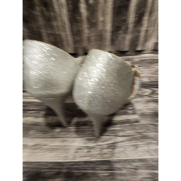 DE BLOSSUM Womens Shoes Heels Metallic Silver Stiletto Platform VICE Size 8.5 - Picture 2 of 7